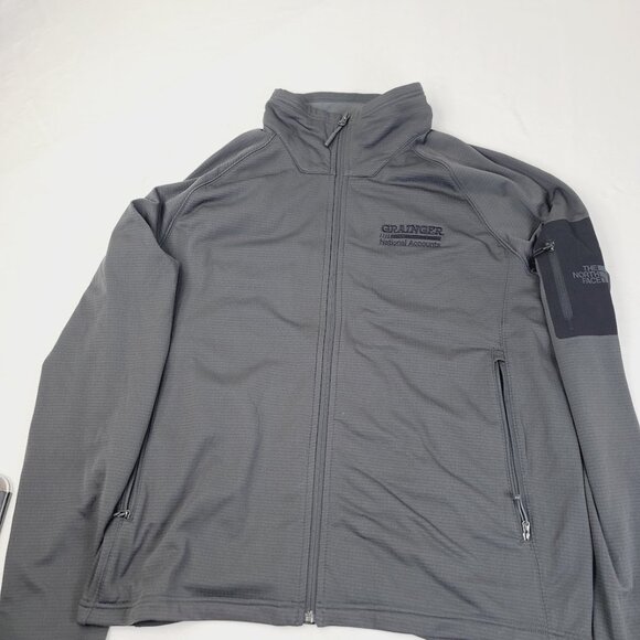 The North Face Men's Gray Long Sleeve Mock Neck Windrunner Fleece Jacket Size XL - Picture 2 of 7